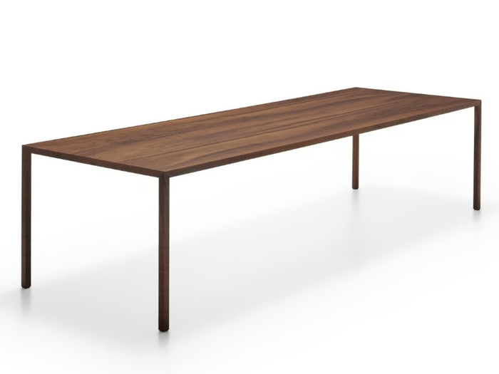 TENSE FINE WOOD - Rectangular walnut table _ MDF Italia